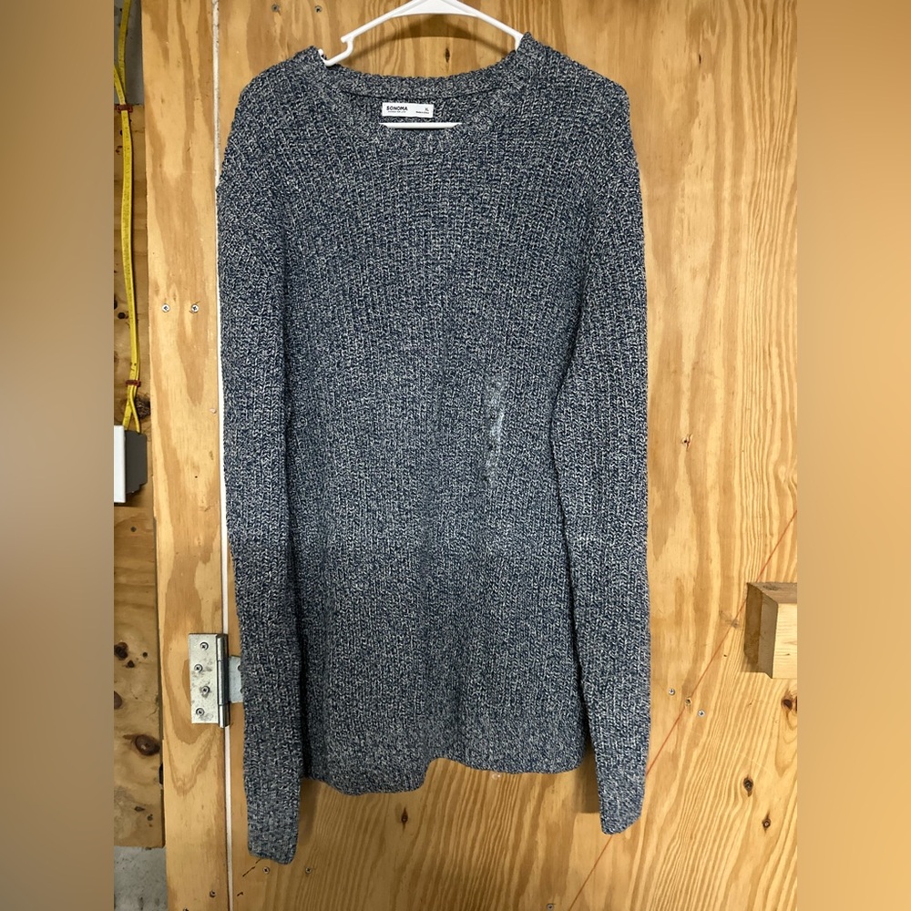 Sonoma Blue and White Knit Sweater